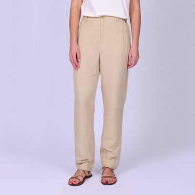 Pantalon lin et viscose George MISE AU GREEN