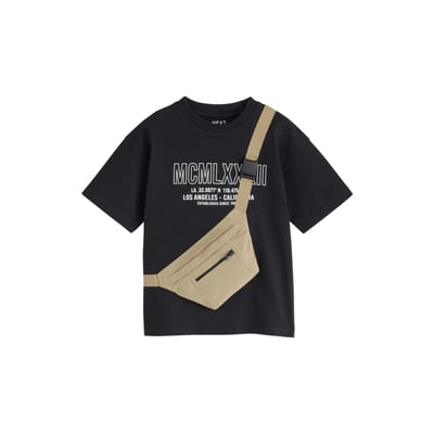 T-shirt à manches courtes/poche effet banane NEXT