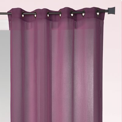 Voilage en Etamine Légère Unie à Oeillets Carrés HOME MAISON