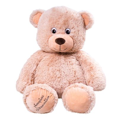 Peluche géante Ours Augustin beige 70cm - Made in France PIOUPIOU ET MERVEILLES