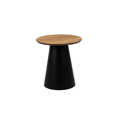 Bout de canapé rond en bois et métal noir D45 - GIROLLE HELLIN, DEPUIS 1862