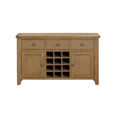 Buffet chêne campagne chic avec casier bouteilles VALMONT PIER IMPORT