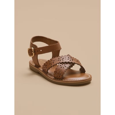 Sandales perforées  en cuir CYRILLUS