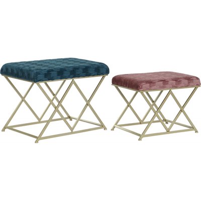 Banc en polyester et métal (lot de 2) RECOLLECTION