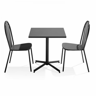 Salon de jardin table et 2 chaises bistrot, PALAVAS OVIALA