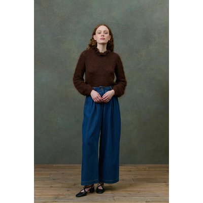 Camisola com gola subida e folhos, RAIA LOUISE MISHA