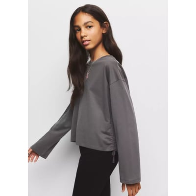 T-shirt coton détails froncés MANGO KIDS