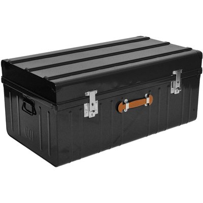 Malle métallique noire avec poignée en polyuréthane 265 litres PIERRE HENRY