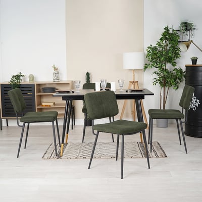 Ensemble de table à manger extensible à allonge avec 4 chaises, WHALEN4PCSSET MEUBLES COSY