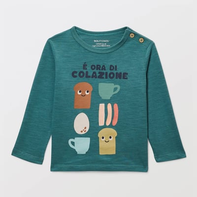 T-shirt manches longues imprimé en coton BIO GOTS BOUT'CHOU