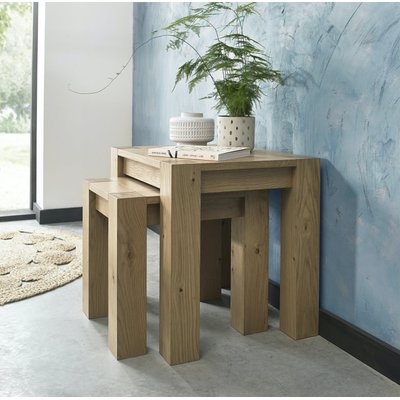 Lot de 2 tables gigognes de salon design moderne bois ALTA PIER IMPORT