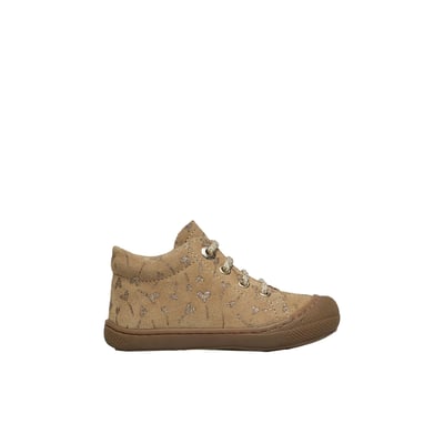 Chaussures premiers pas en suède avec cœurs pailletés COCOON NATURINO