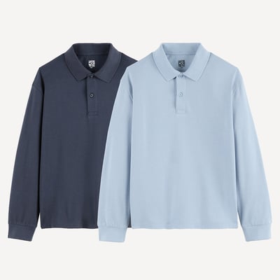 Lot de 2 polos manches longues LA REDOUTE COLLECTIONS
