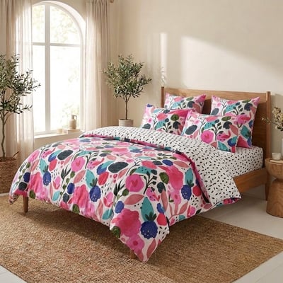 Parure de lit en Percale de Coton Floral Collage - KATE MERRITT EDEN