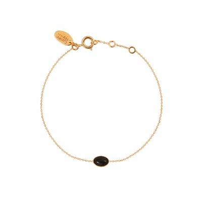 Bracelet cab ovale onyx CAROLINE NAJMAN