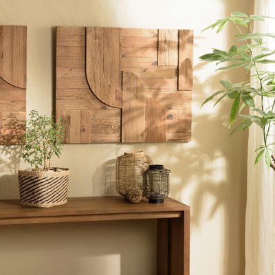 Décoration murale pin recyclé 6 éléments géométriques DENVER PIER IMPORT