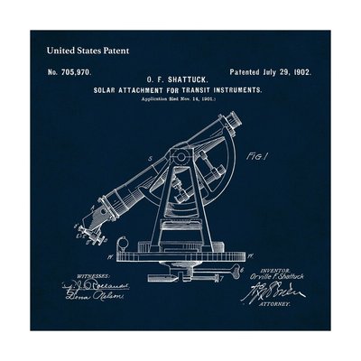 Tableau sur toile Brevet Télescope CEANOTHE