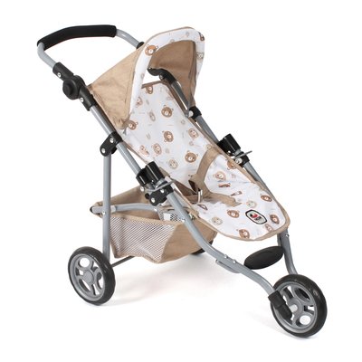 Petite poussette de jogging LOLA pour poupées Beige avec oursons BAYER CHIC 2000