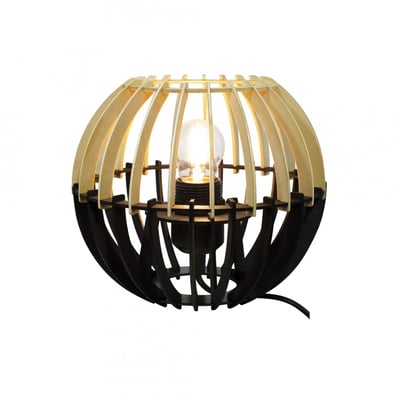 Lampe à poser en bois de peuplier, COBLENCE C-CREATION