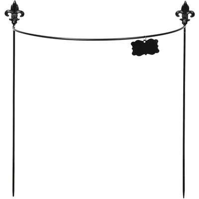 Tuteur à plantes demi-cercle en acier fleur de lys 60 cm JARDINDECO