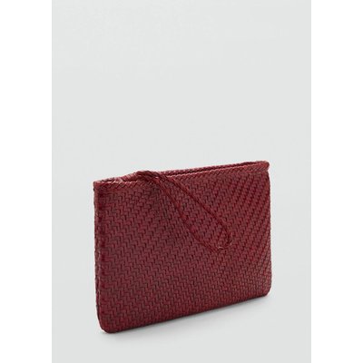 Pochette cuir tressé MANGO