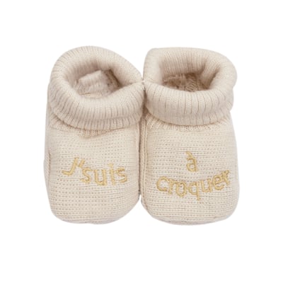Chausson bébé avec broderie TROIS KILOS SEPT