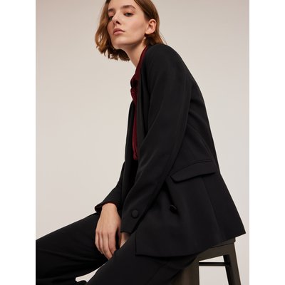 Blazer large en envers satin de couleur unie avec doublure interne MOTIVI