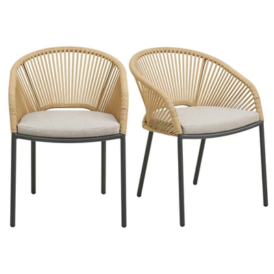 Fauteuil structure alu + coussin (lot de 2) KUTA PIER IMPORT