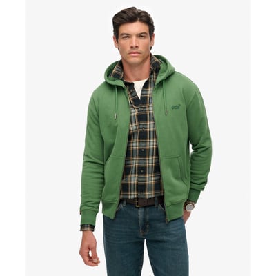 Sweat à capuche zippé Logo Essential mi-brossé SUPERDRY
