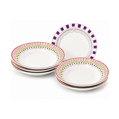 Lot de 6 assiettes creuses, RELAX SUNSET ARTIME