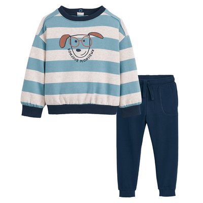 Conjunto de 2 peças, sweat e calças, em moletão LA REDOUTE COLLECTIONS