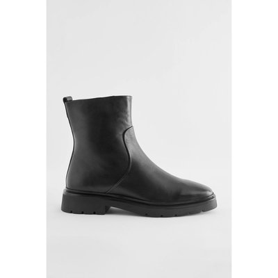 Bottines en cuir à bout carré NEXT