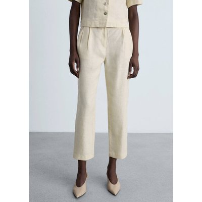 Pantalon droit lin MANGO