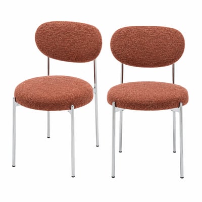 Lot de 2 chaises en tissu pieds chrome- KYOTO DRAWER