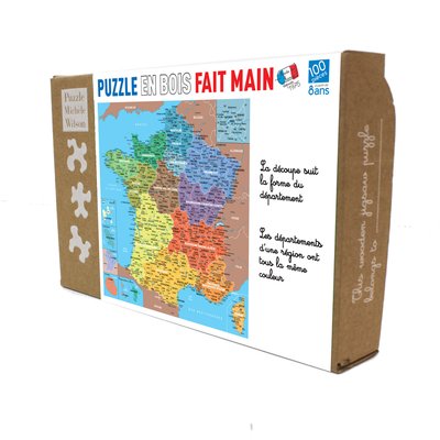 Carte de France des départements PUZZLE MICHELE WILSON