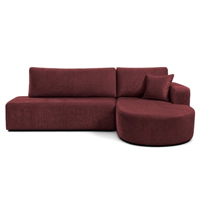 Canapé angle droit convertible velours texturé, MIRO BEST MOBILIER