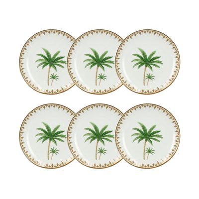 Lot de 6 assiettes à dessert en porcelaine, ATLAS NOVASTYL