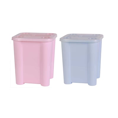 Set de 2 Boîtes de Rangement Empilables pour Chambre Enfant - 29x29x33.5cm WADIGA