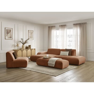 Canapé modulable 5 places en tissu texturé, SIRIUS BOBOCHIC