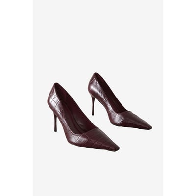 Escarpins pointus en cuir effet croco NEXT