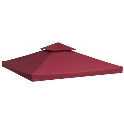 Toile de rechange tonnelle 3 x 3 m polyester bordeaux OUTSUNNY