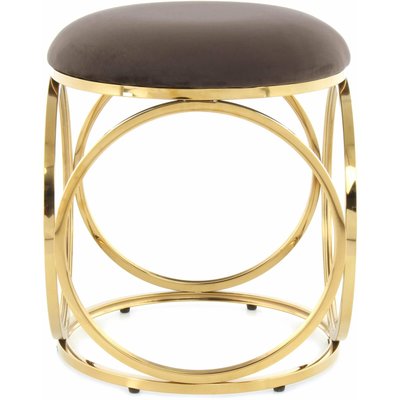 Tabouret en velours rond, Whitney ARTE ESPINA