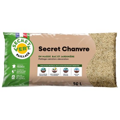Secret chanvre paillis de chanvre 50 litres JARDINDECO