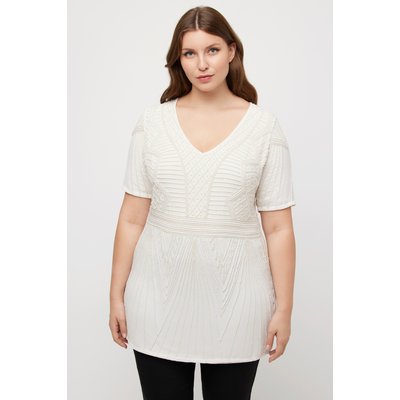 Tunique, broderie en perles, col en V ULLA POPKEN