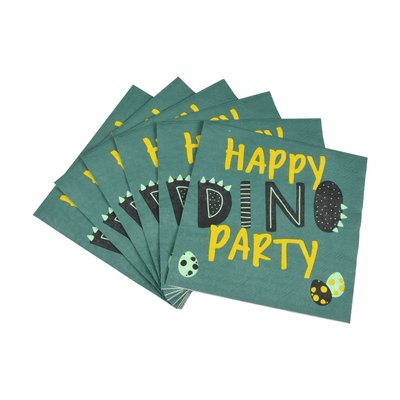 Lot de 20 serviettes en papier Dino Party DOUCEUR D'INTÉRIEUR