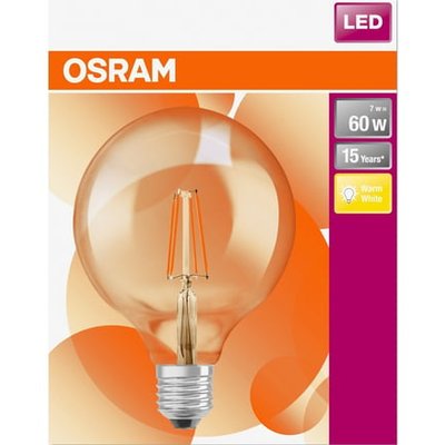 Ampoule Globe À Filament Led Verre Clair 7w OSRAM