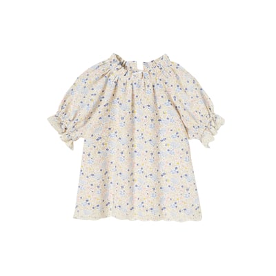 Blouse à fleurs détails en broderie anglaise VERTBAUDET