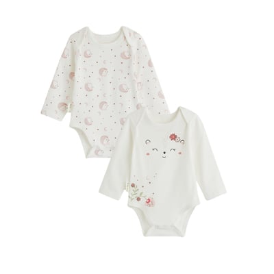 Lot de 2 bodies bébé manches longues Harmony PETIT BEGUIN