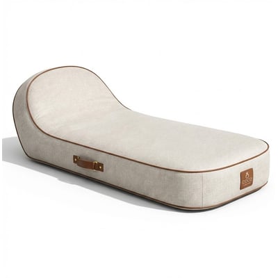 Transat gonflable palma en olefin couleur vert d'eau 170x85x27 cm COCO LOUNGE