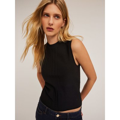 Top en maille de viscose mélangée de couleur unie MOTIVI
